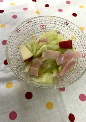 キャベツとハムのさっぱりサラダ♪-レシピのメイン写真