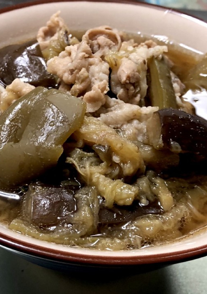 なすと豚肉のあったか〜い♪そうめん-レシピのメイン写真
