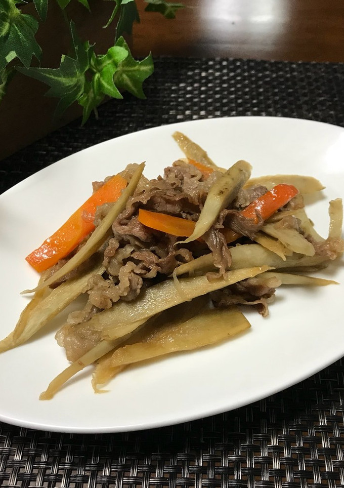 簡単おいしい☆牛肉とごぼうの甘辛炒め☆-レシピのメイン写真