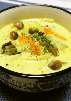 さば缶&野菜たっぷりカレークリームスープ-レシピのメイン写真
