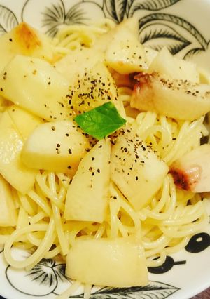 ももの冷製パスタ-レシピのメイン写真