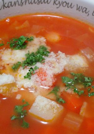 トマトジュースｄｅミネストローネ-レシピのメイン写真