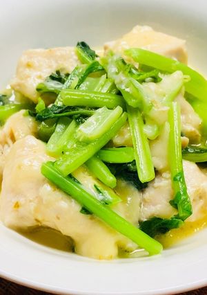 レンジで☆鶏むね肉の柚子胡椒チーズ蒸し-レシピのメイン写真