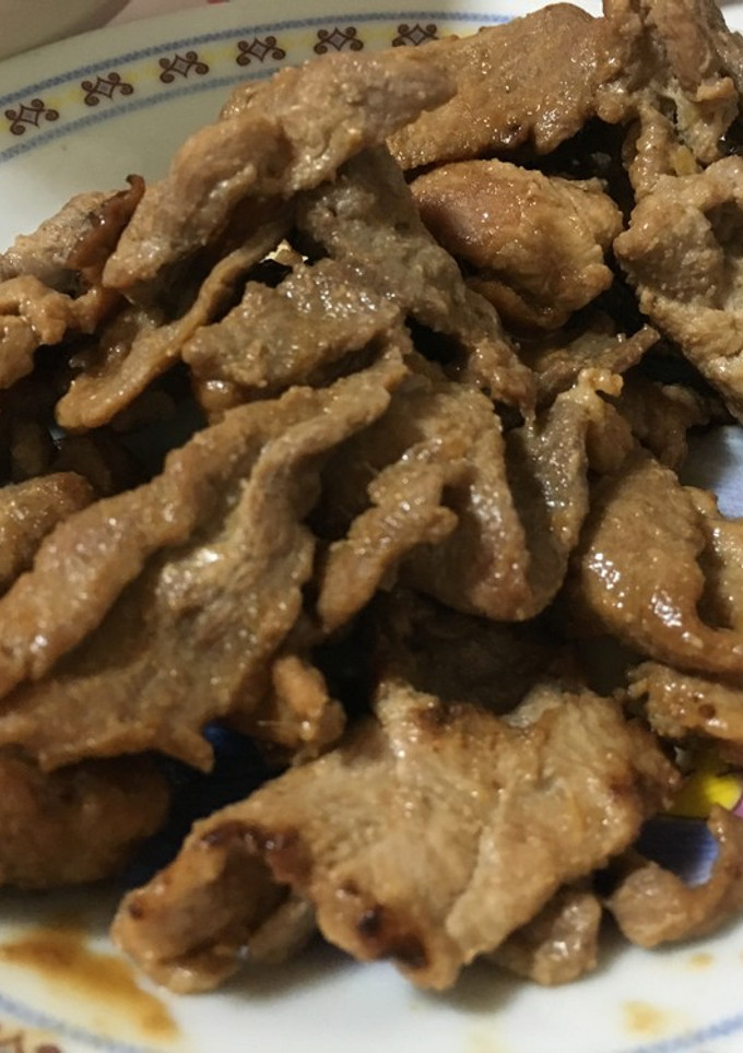 豚バラのさっぱり生姜焼き【一人暮らし】-レシピのメイン写真