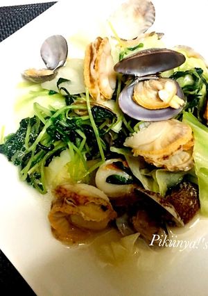 アサリと帆立の酒蒸し☆キャベツ入り-レシピのメイン写真