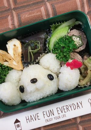 夏休みのリハビリーしろくまさん弁当-レシピのメイン写真