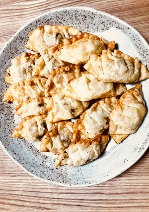 キャベツと塩昆布とチーズのあげ餃子☆-レシピのメイン写真
