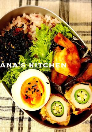 茄子も一緒に♡仲良しエビチリ♡弁当-レシピのメイン写真