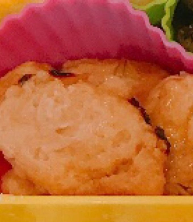 レンジで簡単、お弁当に、鶏つくね！ by クックまいななパパ