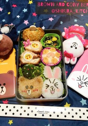 ブラウンとコニーお弁当 (キャラ弁)-レシピのメイン写真