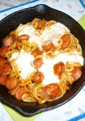 ごくシンプルなナポリタン焼きうどん-レシピのメイン写真