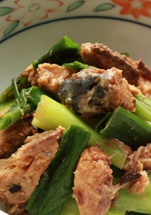 　あんじょうねぎとサバ缶のレンジ煮-レシピのメイン写真