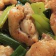 あんじょうねぎと鶏の黒胡椒炒め
