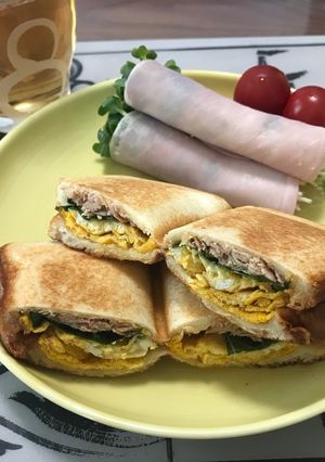 バウルーで☆ツナ玉ホットサンド-レシピのメイン写真