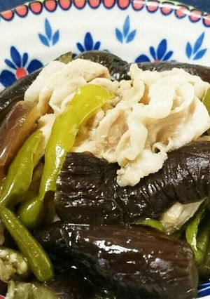 簡単!時短!茄子とピーマンと豚肉の煮浸し-レシピのメイン写真