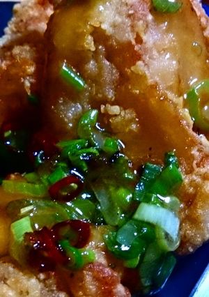 うま辛鶏唐揚げの甘酢餡かけ-レシピのメイン写真