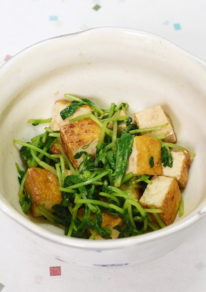 厚揚げと豆苗のさっぱりサラダ-レシピのメイン写真