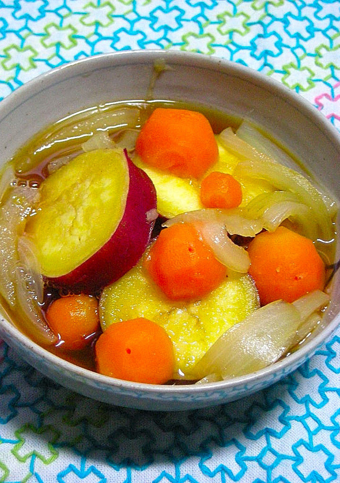 ●にんじんと玉ねぎとさつま芋の煮物●-レシピのメイン写真
