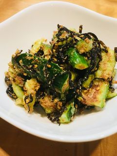 簡単!きゅうりの塩昆布、ごま、おかか和え-レシピのメイン写真