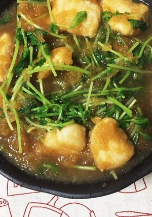 鶏むね肉と豆苗のみぞれ煮-レシピのメイン写真