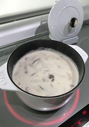 たっぷりキノコとベーコンのクリームスープ-レシピのメイン写真