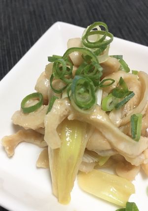 【絶品おつまみ】鶏皮とネギのわさポン和え-レシピのメイン写真