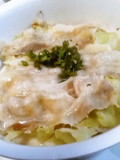 キャベツと豚しゃぶ肉のレンジ蒸し-レシピのメイン写真