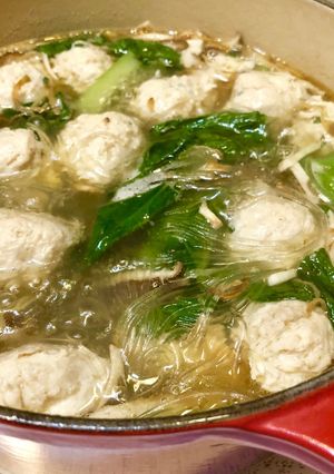鶏だんごと春雨の中華風スープ 〜 無化調-レシピのメイン写真