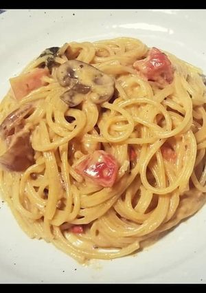 【ハヤシライスのクリームパスタ】-レシピのメイン写真