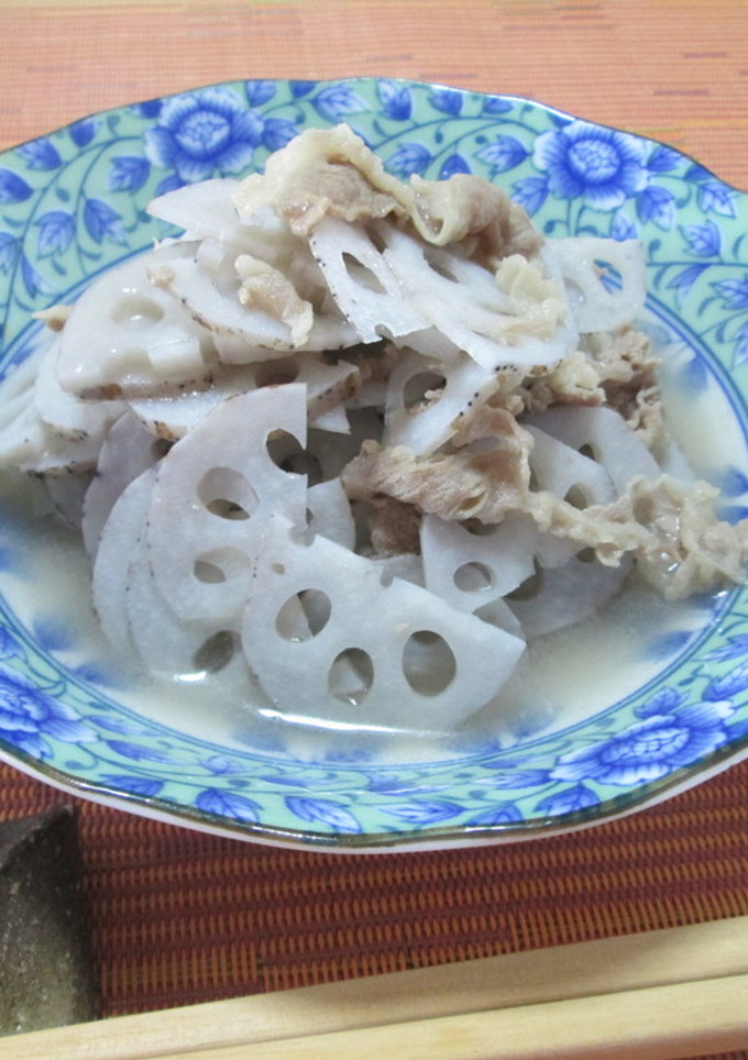 作り置きに！蓮根と牛肉の白だしさっと煮-レシピのメイン写真