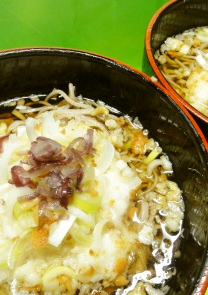 ＊とろろと天かすのかけそば＊-レシピのメイン写真
