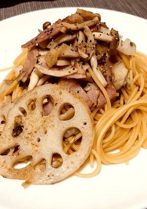 今が旬☆秋物れんこんパスタ-レシピのメイン写真