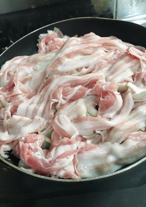 フライパン一つで！ヘルシー野菜と豚肉蒸し-レシピのメイン写真