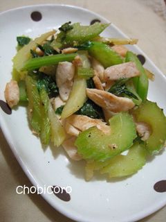 セロリとささみの塩炒め-レシピのメイン写真