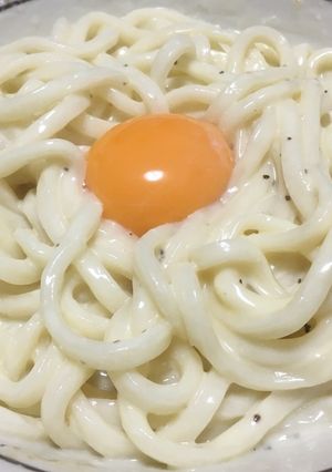 レンジで簡単カルボナーラうどん-レシピのメイン写真