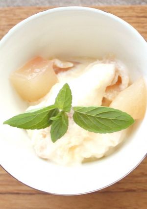 あかつきとクリームチーズのアイスクリーム-レシピのメイン写真