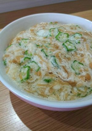 オクラとねばりっことなめ茸和え-レシピのメイン写真