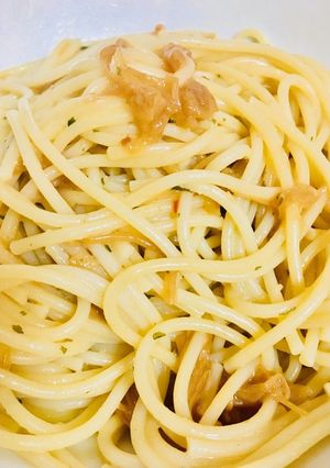 なめたけパスタ(ガーリックスプレッド編)-レシピのメイン写真
