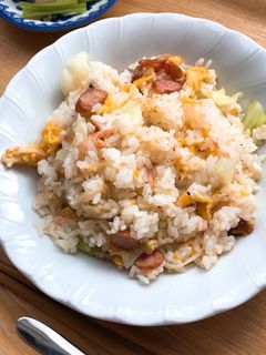 キャベツとカニカマのチャーハン-レシピのメイン写真