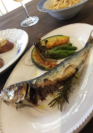 秋刀魚の香草焼き　秋野菜のグリル-レシピのメイン写真
