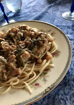クリームのパスタ-レシピのメイン写真
