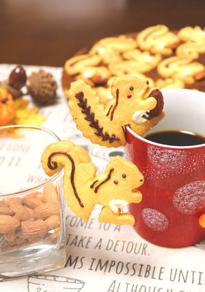 サクサク♪リスのコップのふちクッキー-レシピのメイン写真