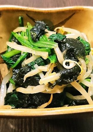 ほうれん草ともやしの海苔ずあえ-レシピのメイン写真