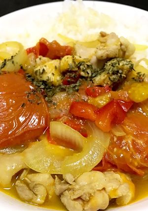 野菜の水分で！トマトチキンカレー-レシピのメイン写真