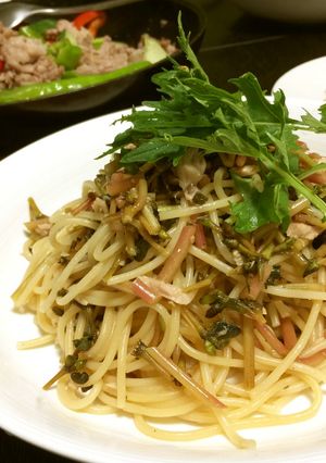 スベリヒユのパスタ-レシピのメイン写真