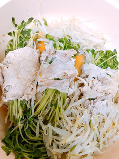 豚肉と豆苗の蒸し物-レシピのメイン写真