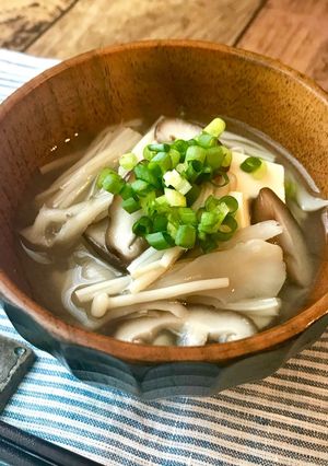 きのこたっぷり味噌汁-レシピのメイン写真