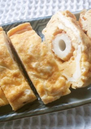 ちくわが丸ごと入った、たまご焼き(^^♪-レシピのメイン写真