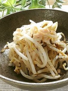 レンジで簡単!もやしとツナの塩コンブ和え-レシピのメイン写真