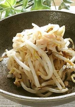 レンジで簡単！もやしとツナの塩コンブ和え-レシピのメイン写真